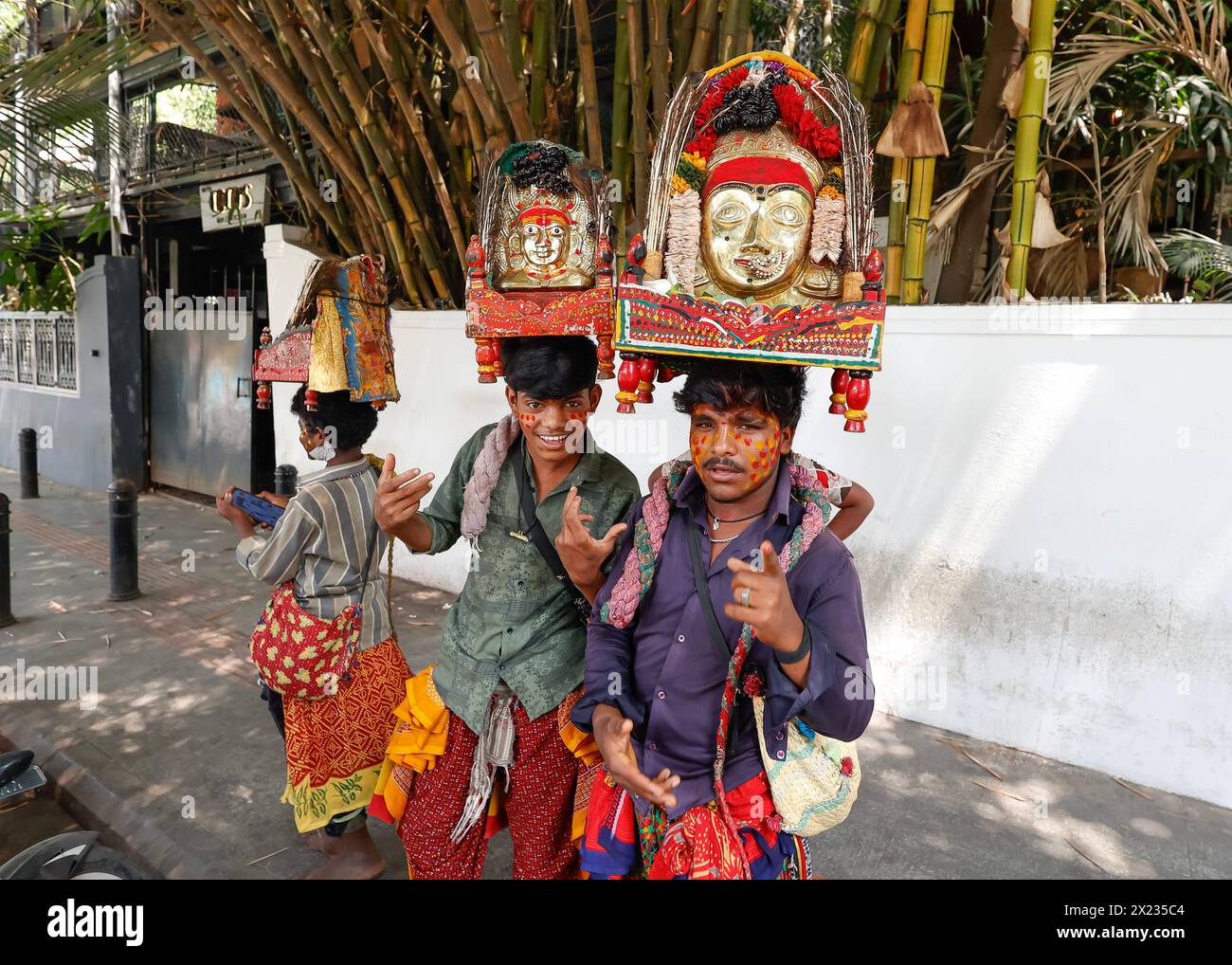 Indigene Stammesbewohner in Bengaluru, Karnataka, Indien. Stockfoto