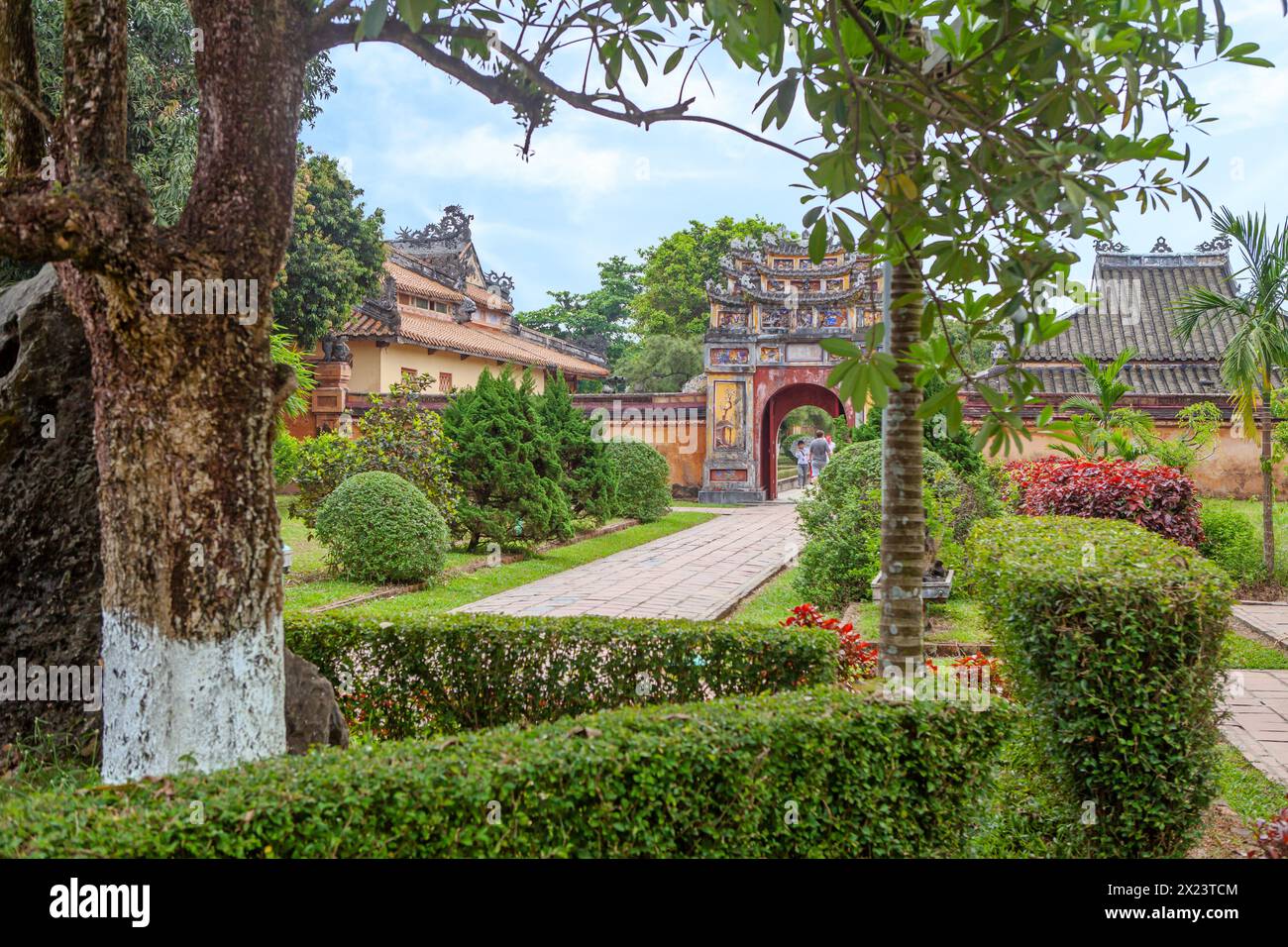 In der Verbotenen Stadt - Kaiserpalast in Huế, Vietnam Stockfoto