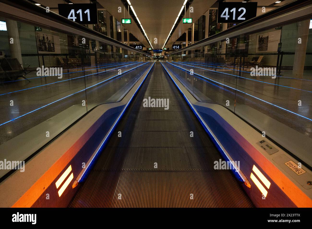 Moving Walkway iat Dublin, Ireland Airport Stockfoto