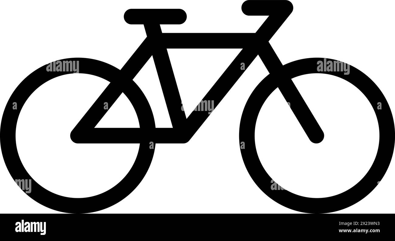 Flaches Fahrradsymbol als Symbol für Webseiten-Design Transport- oder Sportreisen Stock Vektor