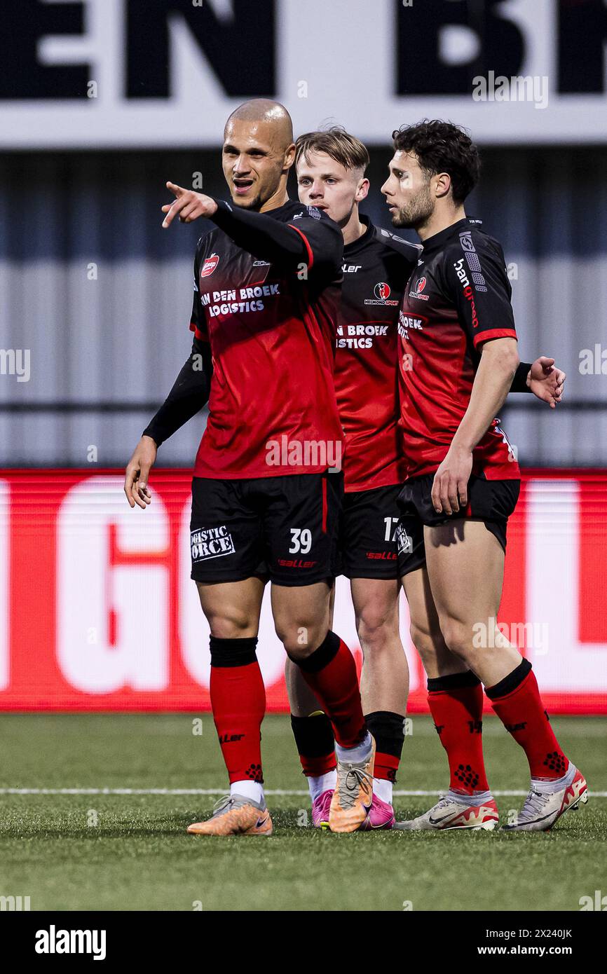 HELMOND - 19-04 - 2024. Staalwerke Staalwerke Stadion. Keuken Kampioen Divisie, KKD. Saison 2023-2024. Helmond Sport - Jong Ajax. Stockfoto