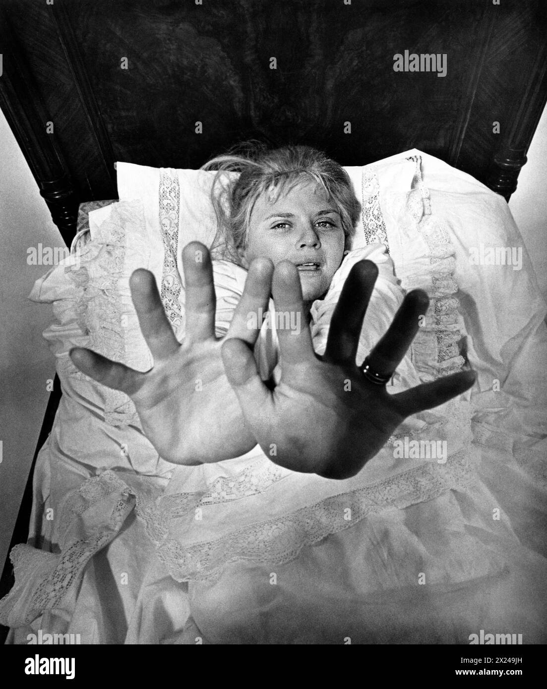 Lone Hertz, am Set des dänischen Films 'Dr. Glas', Originaltitel: 'Doktor Glas', Laterna Film, 1968 Stockfoto