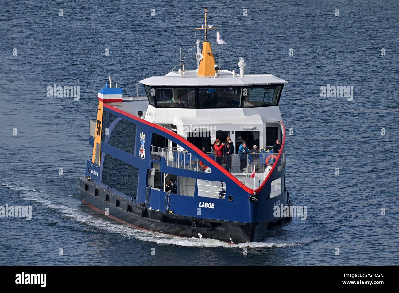 Neue SFK Ferry LABOE im Hafen von Kiel Stockfoto
