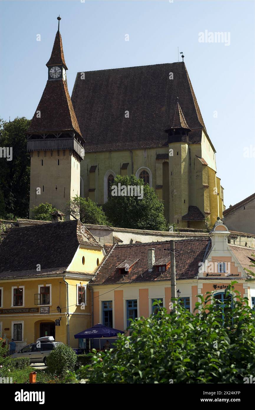 Biertan, Rumänien, Rumänien; Wehrkirche in Siebenbürgen; iglesia fortificada en Transilvania; Mittelalter Stockfoto