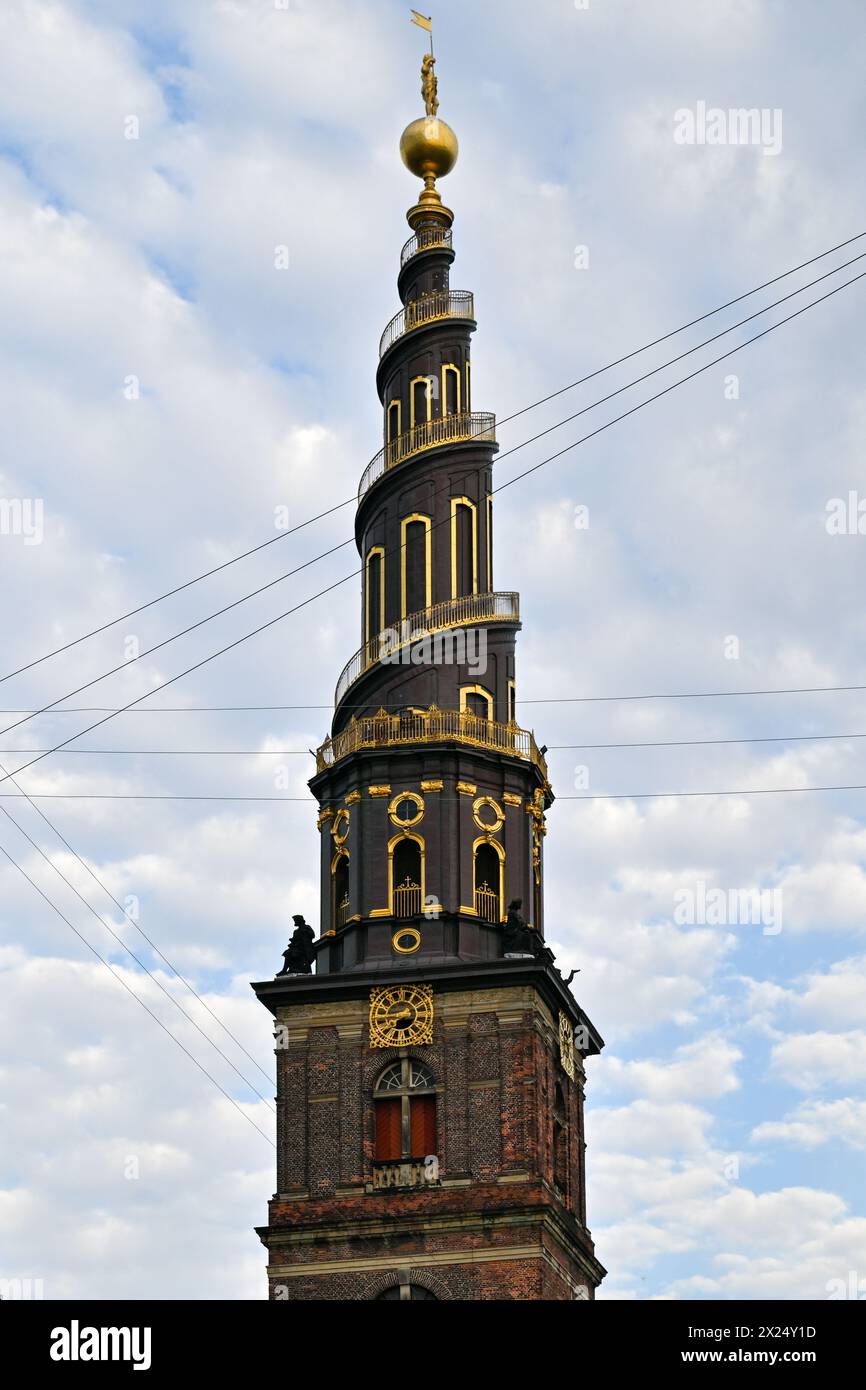Vor Frelsers Kirke, Kirche unseres Erlösers in Kopenhagen, Dänemark Stockfoto