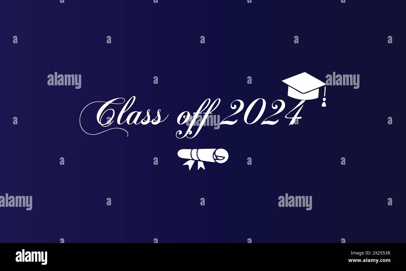 Einzigartige Designs zur Feier der Klasse von 2024 Stock Vektor