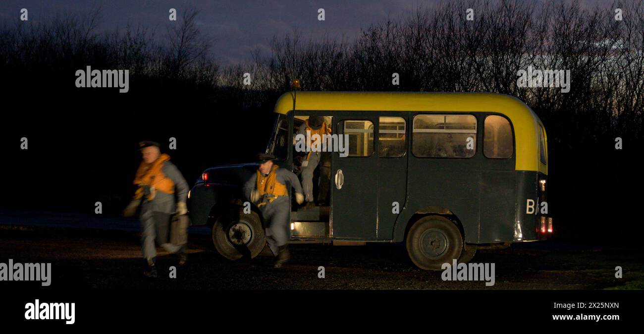 Während der Fotoshooting am Abend/in der Nacht Stockfoto
