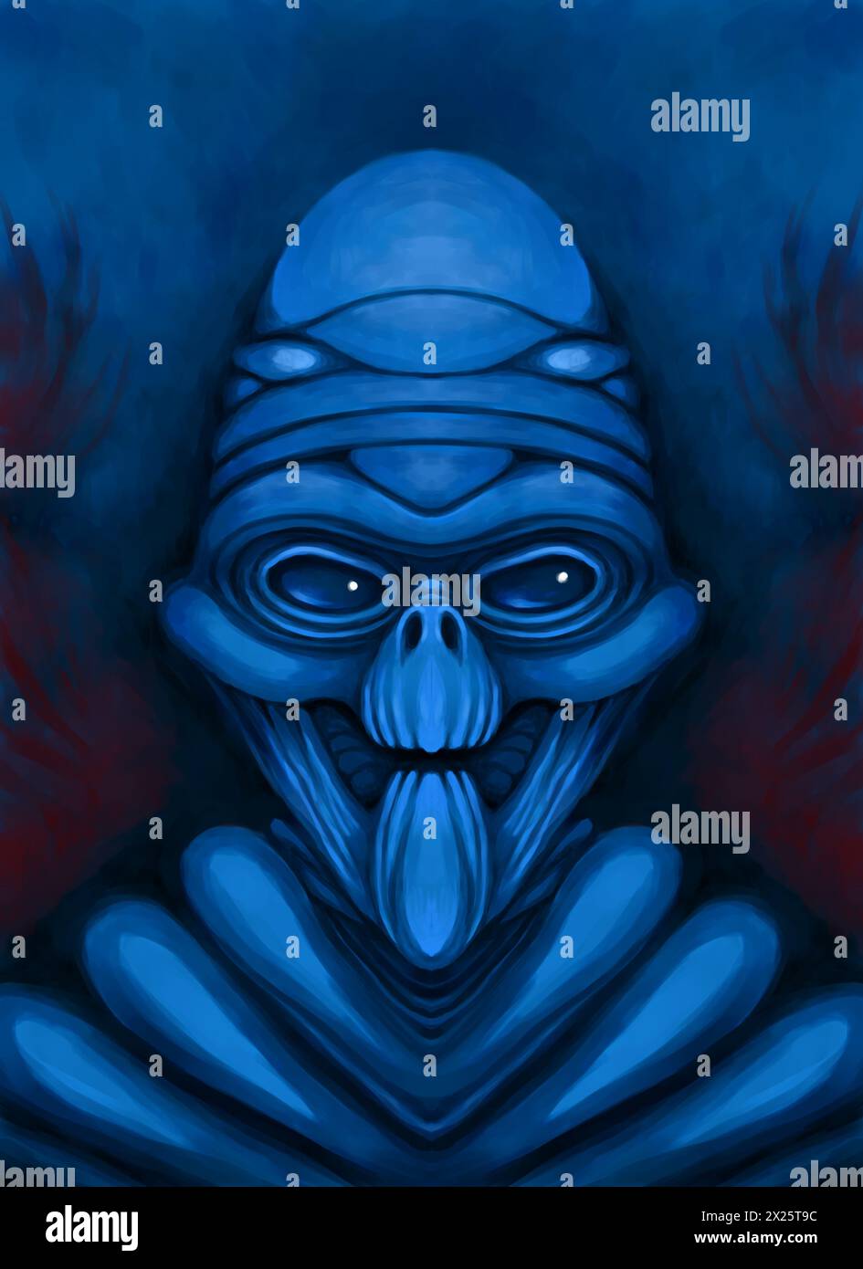 Alien Creature - digitale Malerei Stockfoto