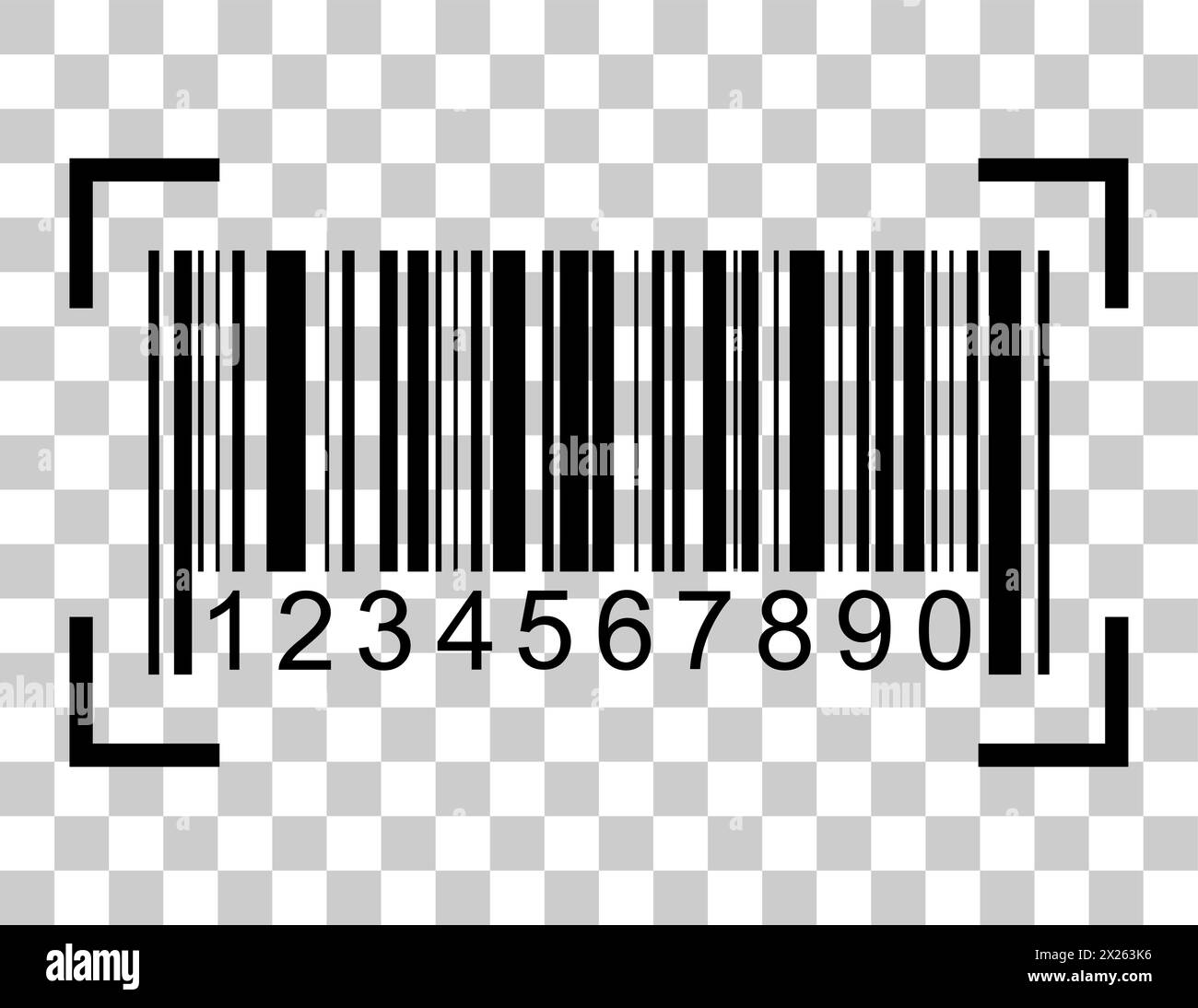 Barcode-Vektorsymbol. Barcode für flaches Web-Design. Isolierte Darstellung. Stock Vektor