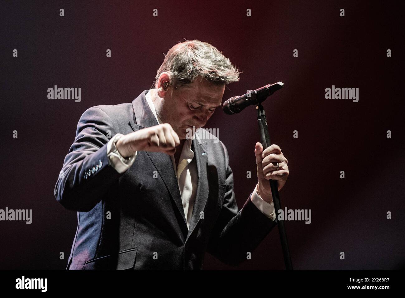 19. April 2024, Carpi, Emilia Romagna, Italien: Tony Hadley lebt in Carpi. (Kreditbild: © Carlo Vergani/Pacific Press via ZUMA Press Wire) NUR REDAKTIONELLE VERWENDUNG! Nicht für kommerzielle ZWECKE! Stockfoto