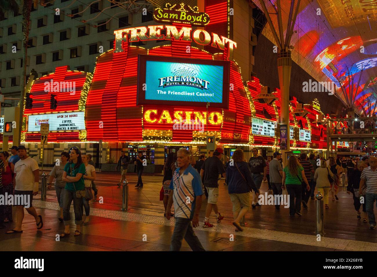Las Vegas, Nevada. Fremont Street. Fremont Casino Marquee. Stockfoto