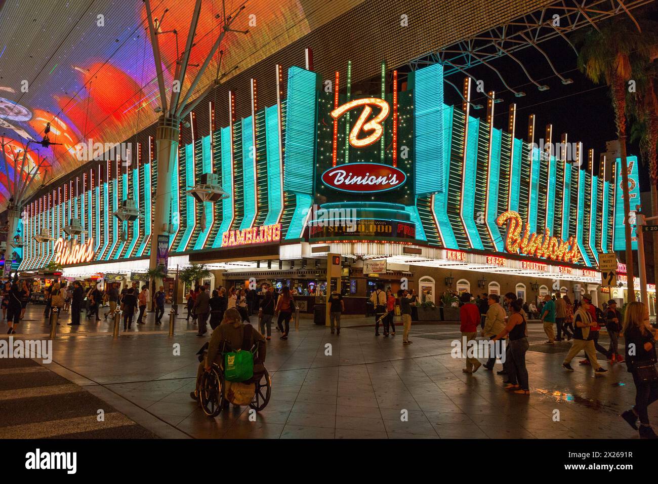 Las Vegas, Nevada.  Fremont Street.  Binion es Casino. Stockfoto