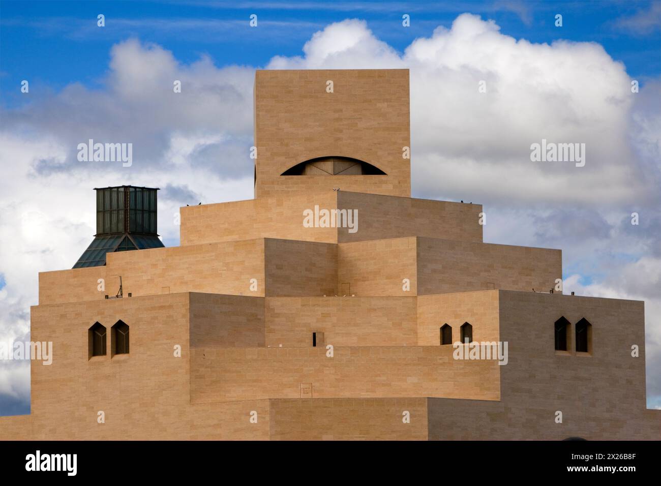 Doha, Katar. Museum für Islamische Kunst, entworfen vom Architekten I.M. Pei. Stockfoto