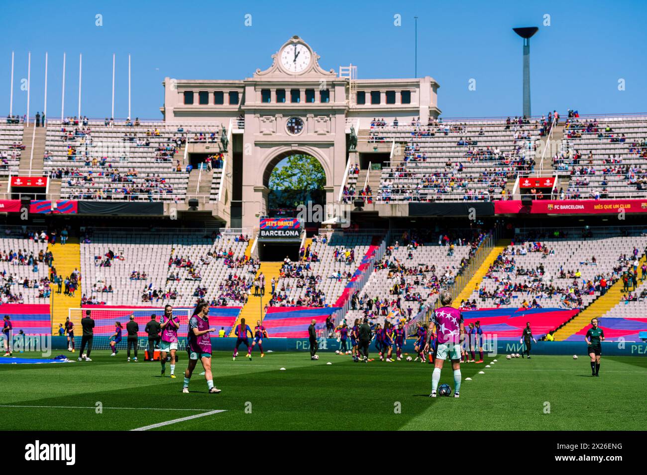 Barcelona, Spanien, 20. April 2024. Frauen Champions League - Halbfinale - erste Liga - FC Barcelona gegen Chelsea FC. Quelle: Joan Gosa/Alamy Live News Stockfoto