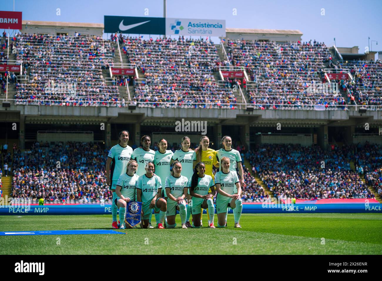 Barcelona, Spanien, 20. April 2024. Frauen Champions League - Halbfinale - erste Liga - FC Barcelona gegen Chelsea FC. Quelle: Joan Gosa/Alamy Live News Stockfoto