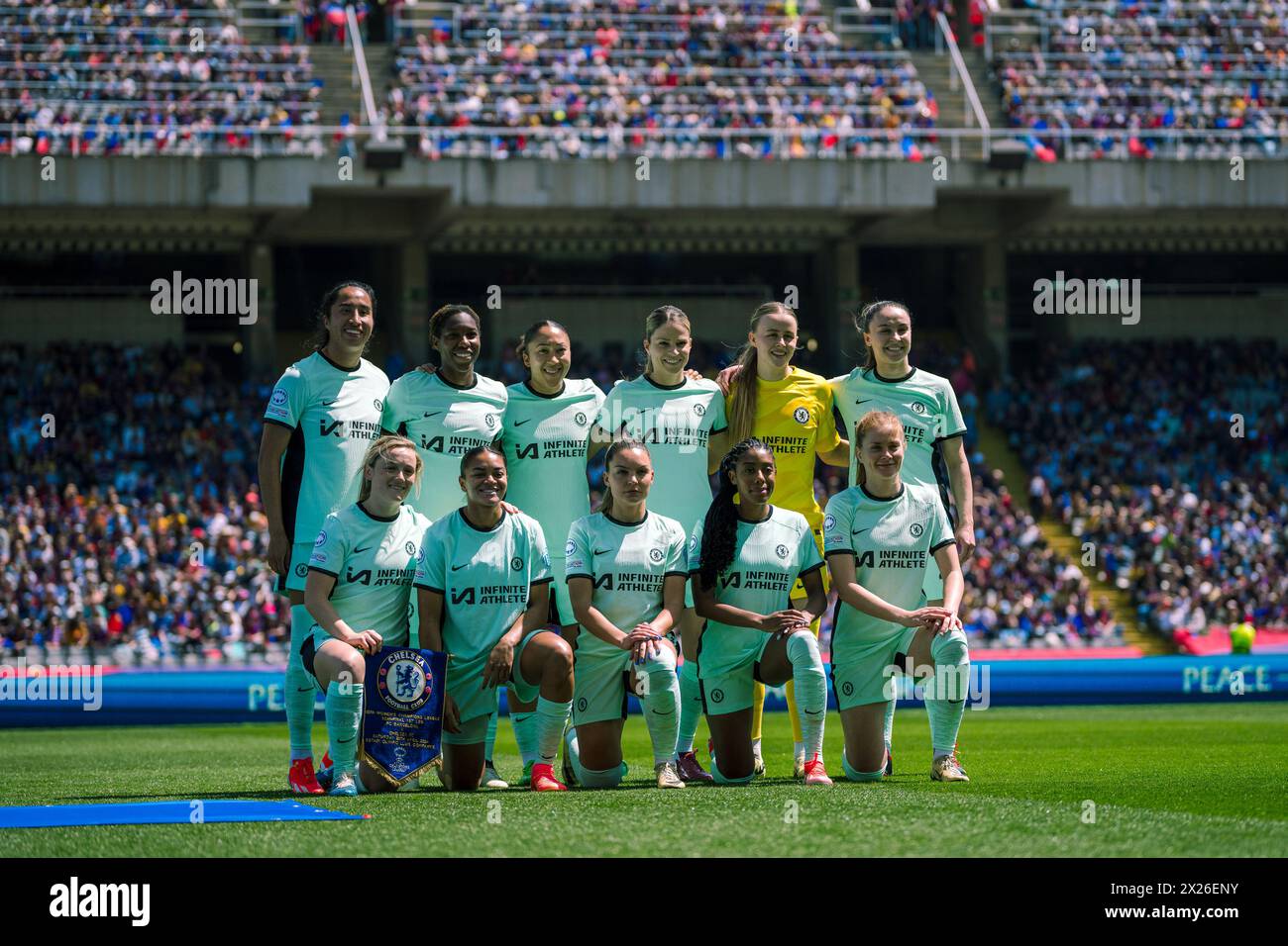 Barcelona, Spanien, 20. April 2024. Frauen Champions League - Halbfinale - erste Liga - FC Barcelona gegen Chelsea FC. Quelle: Joan Gosa/Alamy Live News Stockfoto