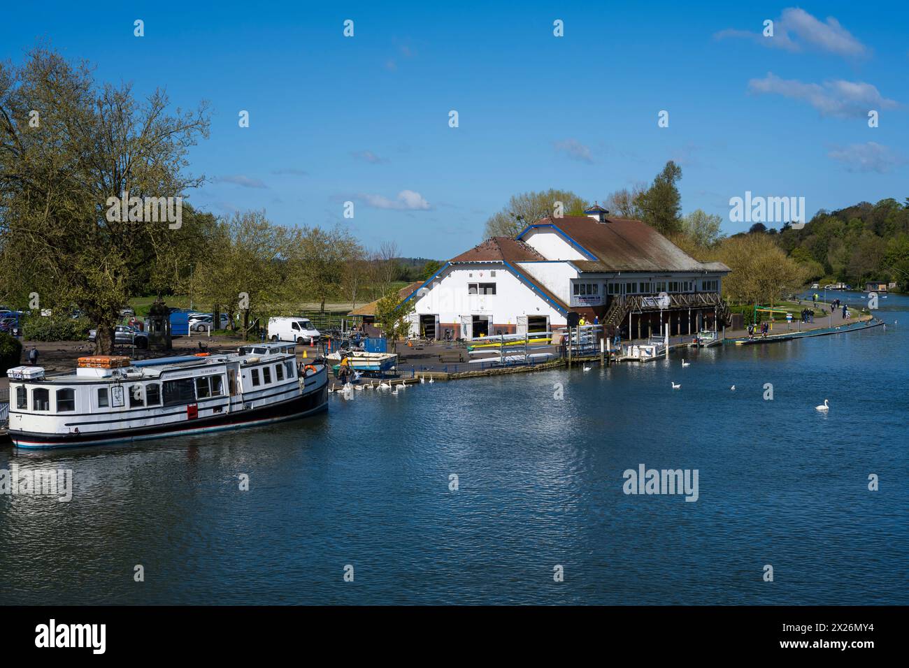Reading Rowing Club, am Ufer der Themse, Reading, Berkshire, England, Großbritannien, GB Stockfoto