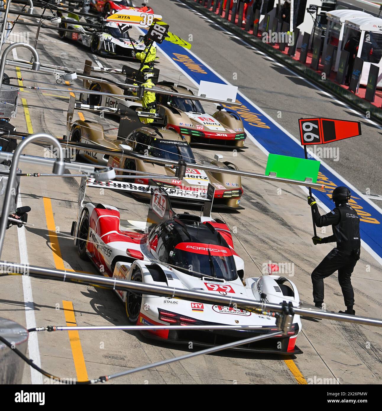 ©PHOTOPQR/OUEST FRANCE/Franck Dubray ; Imola ; 20/04/2024 ; Sport Automobile WEC championnat du Monde d' Endurance sur le Circuit d' Imola en Italie. (Foto Franck Dubray) - Langstreckenrennen - WEC - 6 Stunden des Imola Qualifiyng Race 20. APRIL 2024 Stockfoto