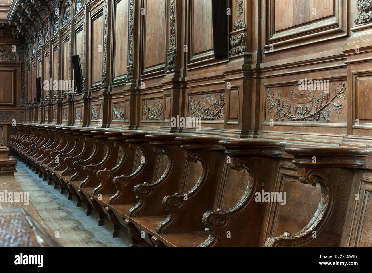 Das ehemalige Zisterzienserkloster Pontigny wurde 1114 in Pontigny, Bourgogne, Frankreich gegründet Stockfoto