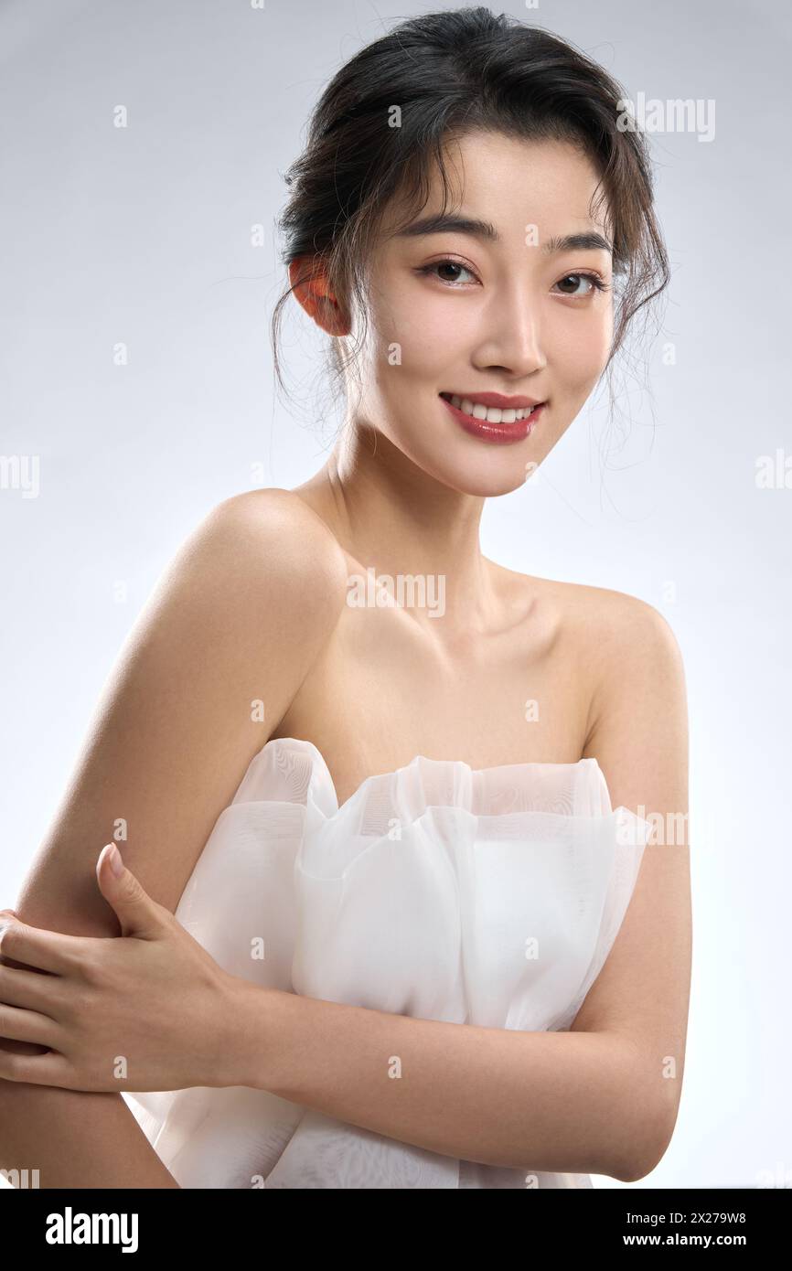 Porträt von Young Beauty Make-up und Beauty Stockfoto