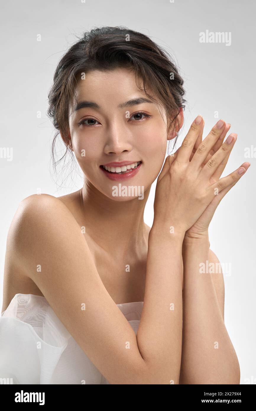 Porträt von Young Beauty Make-up und Beauty Stockfoto