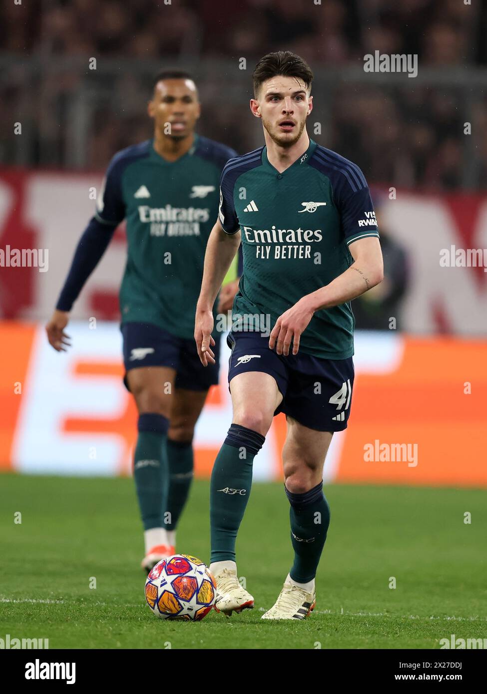 Declan Rice vom FC Arsenal MÜNCHEN, DEUTSCHLAND - 17. APRIL 2024 ...