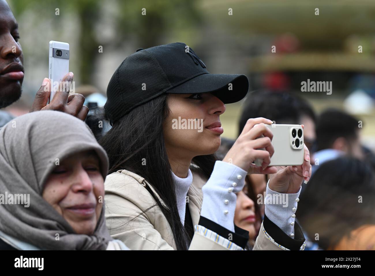 Trafalgar Square, London, Großbritannien. April 2024. Tausende besuchen das Eid im Square 2023 am Trafalgar Square, um das Ende des Ramadan zu feiern, eine Mischung aus traditionellen und zeitgenössischen Akten. Quelle: Siehe Li/Picture Capital/Alamy Live News Stockfoto