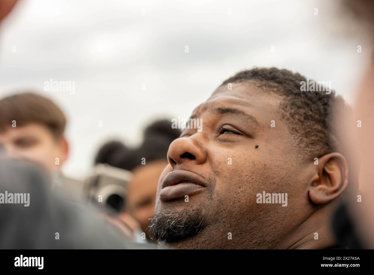 Die jährliche „420“-Kundgebung in London Großbritannien im Hyde Park fordert, dass die illegale Droge Cannabis entkriminalisiert wird. Big Narstie britischer Autor und Rapper Credit: Ian Davidson/Alamy Live News Stockfoto