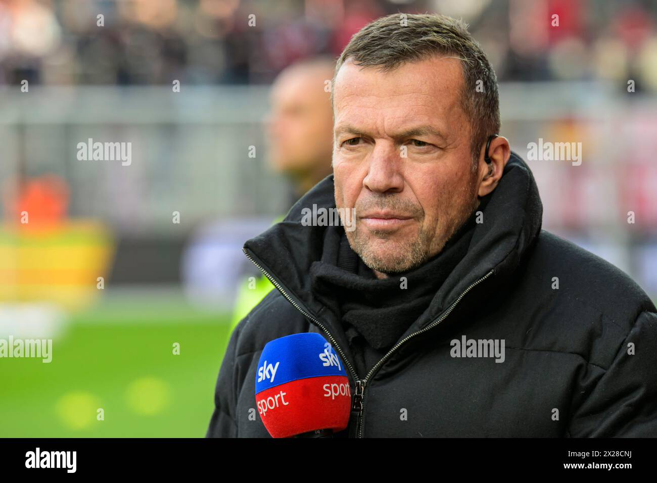 Berlin, Deutschland. April 2024. Lothar Matthaeus, ehemaliger deutscher Fußballspieler, Moderator, Sky Sport, 1. FC Union Berlin gegen FC Bayern München, 1. Bundesliga, Fußball, DFB, Bundesliga, Saison 2023/2024, Alte Foersterei, 30. Spieltag, Credit: HMB Media/Uwe Koch/Alamy Live News DFB/DFL-VORSCHRIFTEN VERBIETEN JEDE VERWENDUNG VON FOTOS ALS BILDSEQUENZEN UND/ODER QUASI-VIDEO, 20.04.2024, Credit: Heiko Becker/Alamy Live News Stockfoto