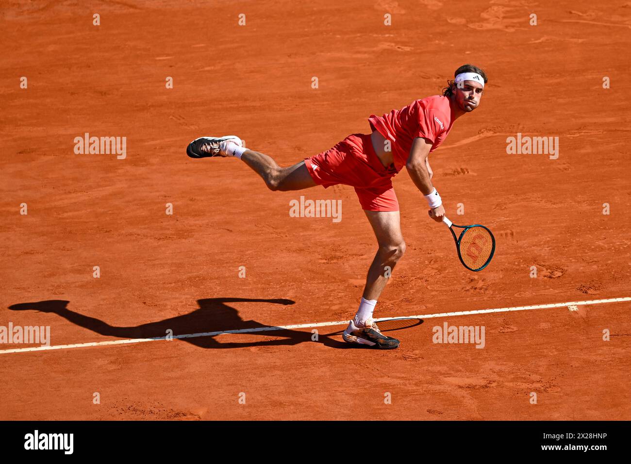 Stefanos Tsitsipas beim Rolex Monte-Carlo Finale ATP Masters 1000 Tennis am 14. April 2024 im Monte Carlo Country Club in Roquebrune Cap Martin, Frankreich bei Monaco. Stockfoto