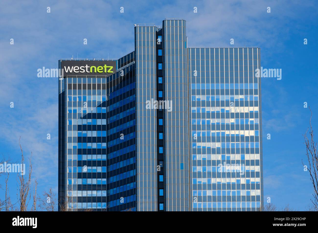 Gewerbegrundstück von Westnetz Stockfoto