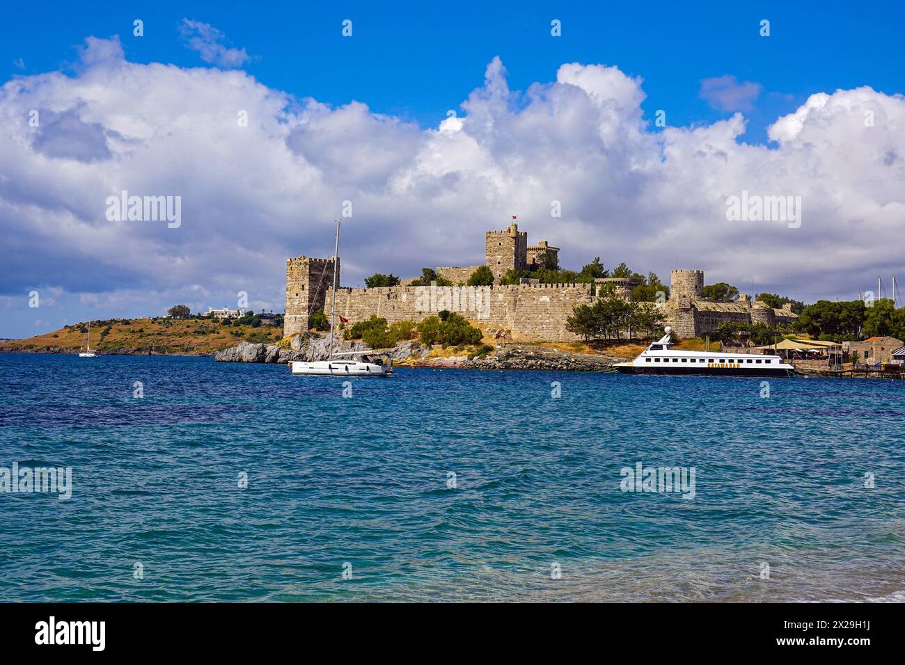 Das beliebte Urlaubsziel Bodrum, Provinz Mugla, Türkei Stockfoto