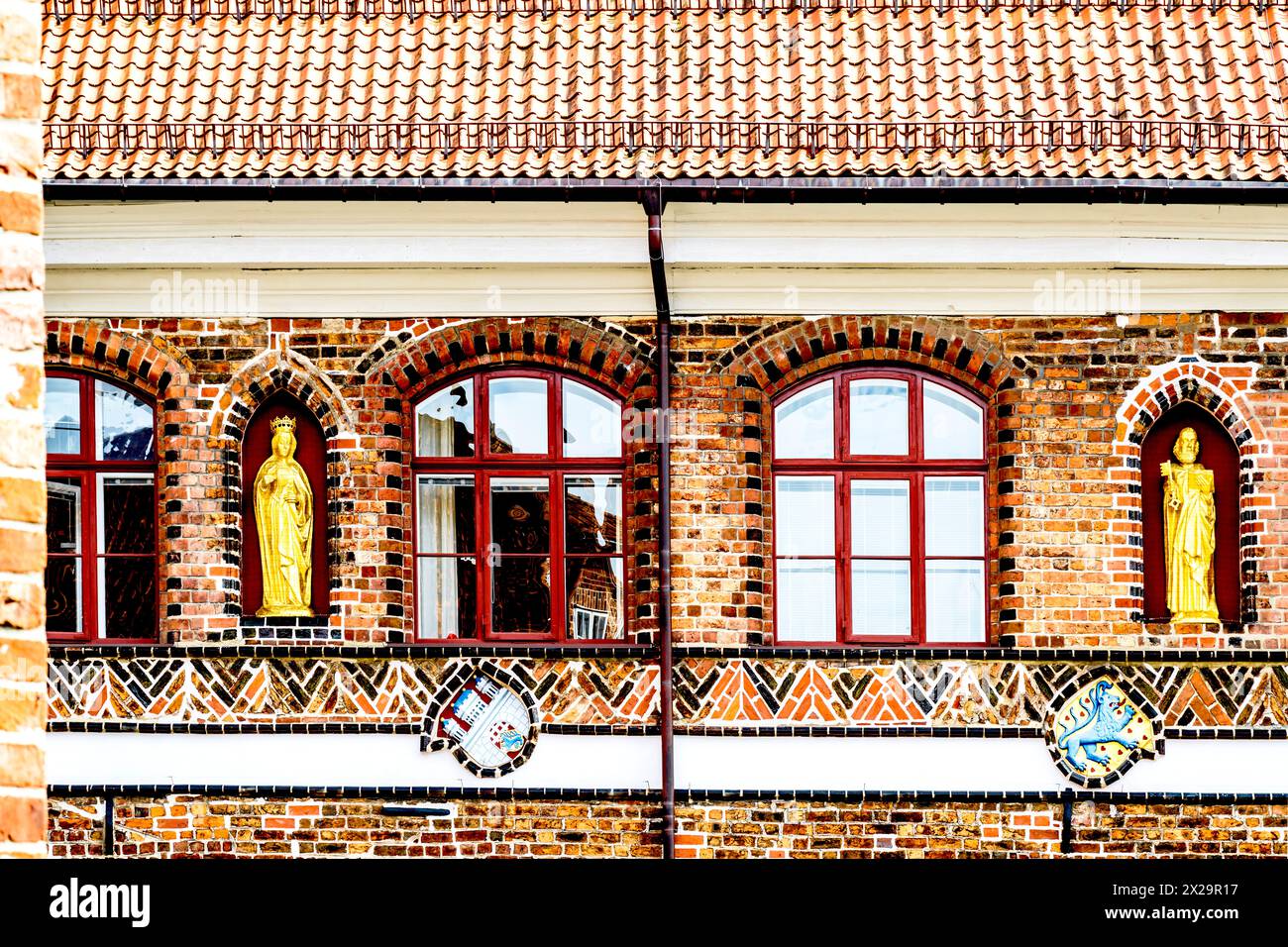 Lüneburg, (Niedersachsen, Deutschland): Rückseite des Rathauses Stockfoto