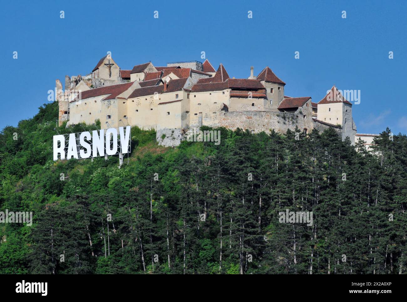 Festung Rasnov, Transsilvanien, Rumänien Stockfoto