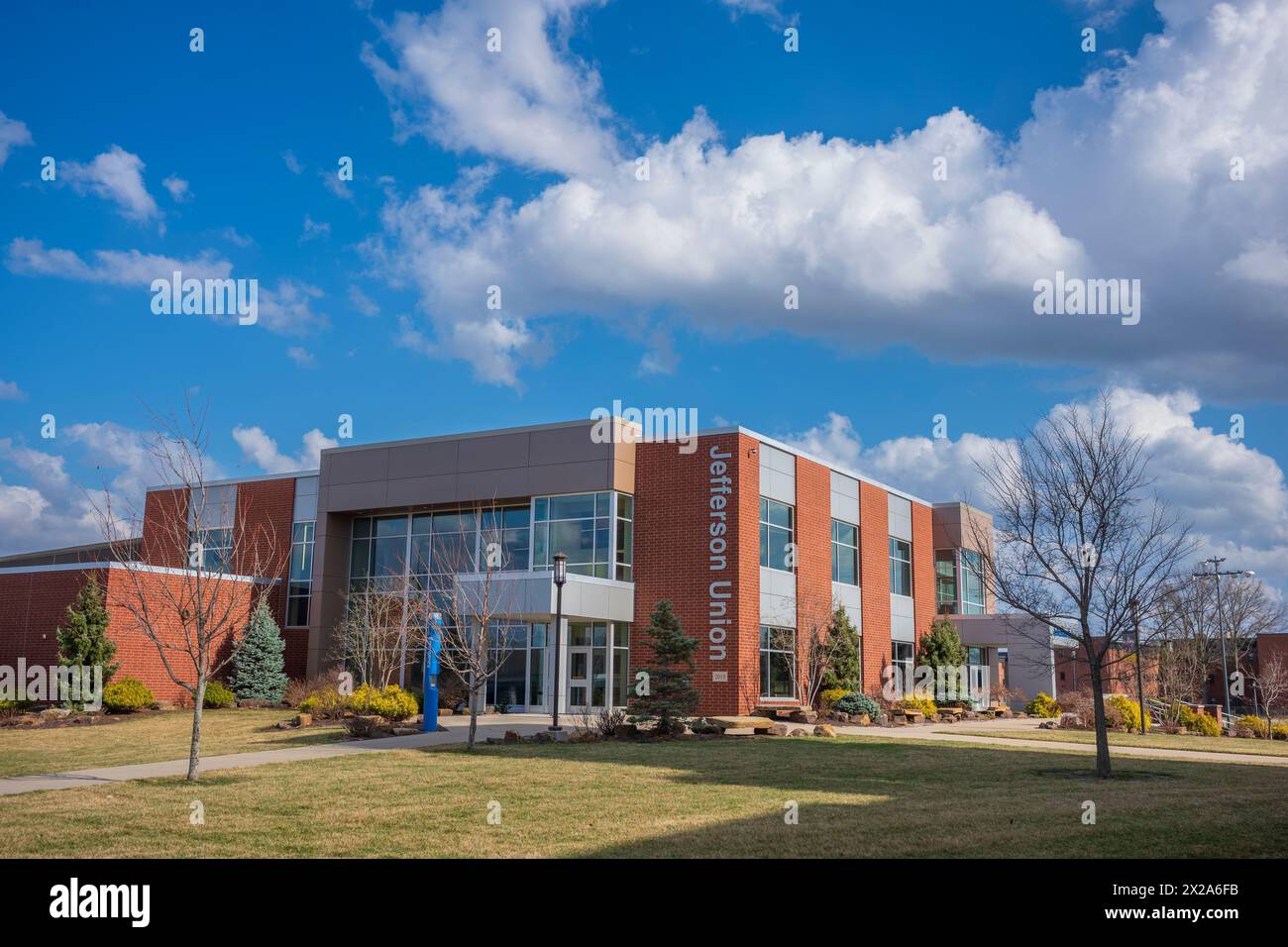 Vincennes, IN, USA, 5. März 2024: Vincennes University, ein öffentliches College, das 1801 als Jefferson Academy gegründet wurde, ist die älteste öffentliche Institution der High School Stockfoto