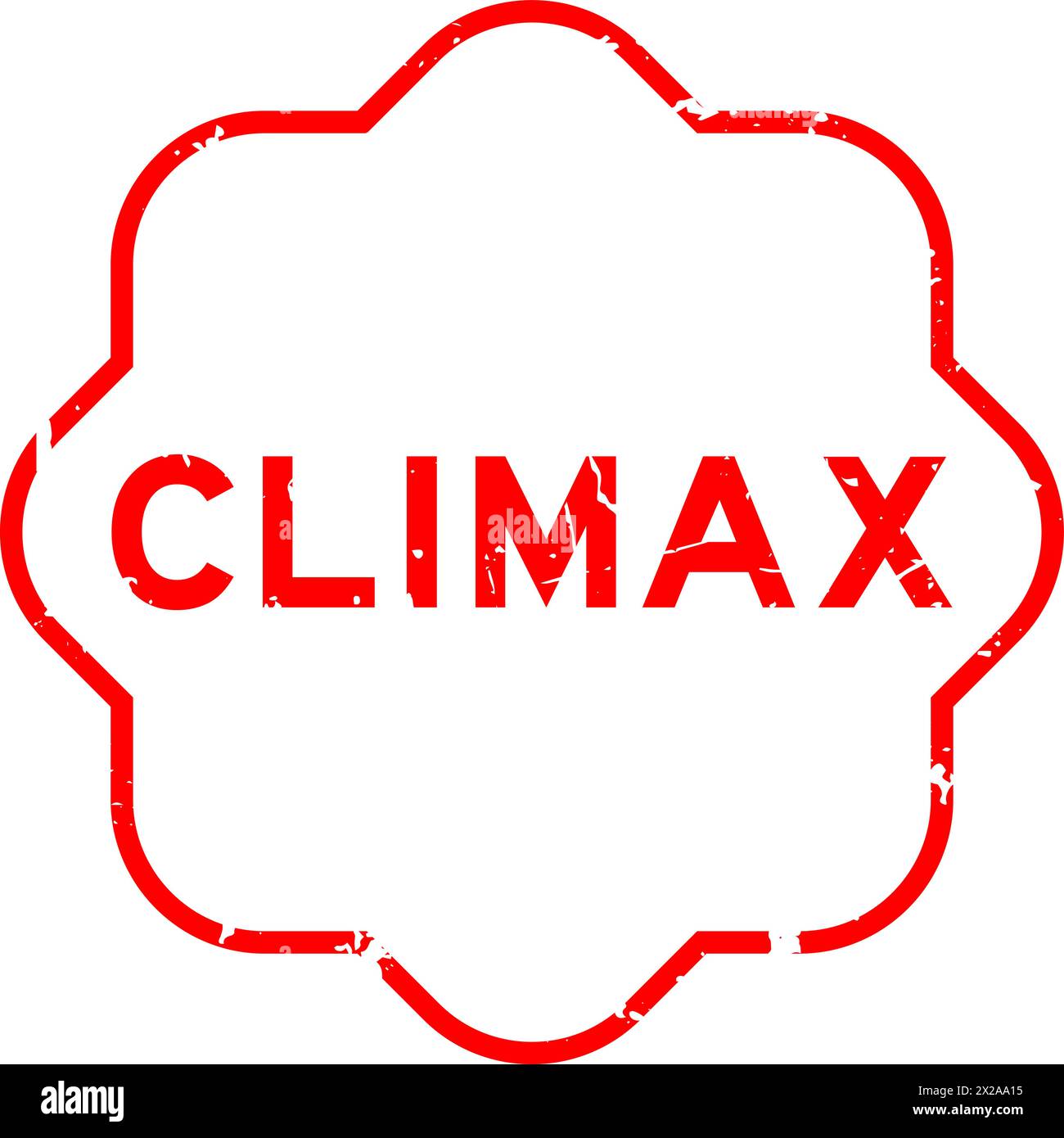 Grunge roter Climax Wort Gummisiegelstempel auf weißem Hintergrund Stock Vektor
