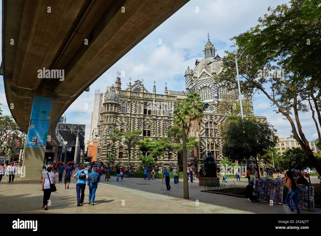 Palacio de la Cultura, Plaza Fernando Botero, Medellin, Antioquia, Kolumbien, Südamerika Stockfoto