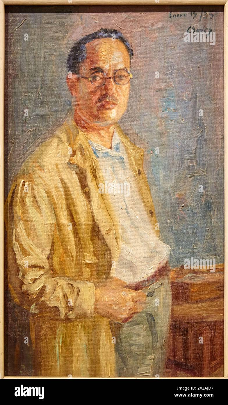 "Selfportrait", 1935, Humberto CH√°ves Cuervo, Museo de Antioquia, Medellin, Antioquia, Kolumbien Stockfoto