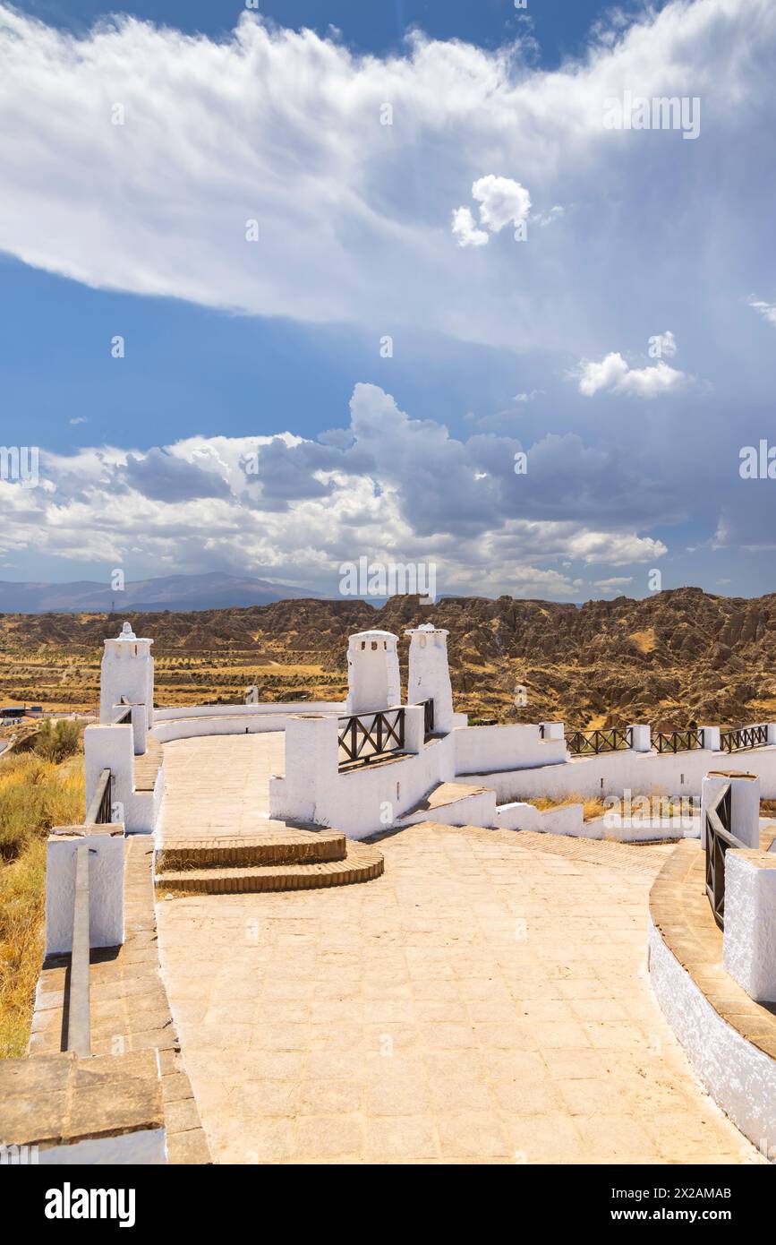 Guadix Höhlen Häuser (Cuevas de Guadix), Guadix, Provinz Granada, Andalusien, Spanien Stockfoto