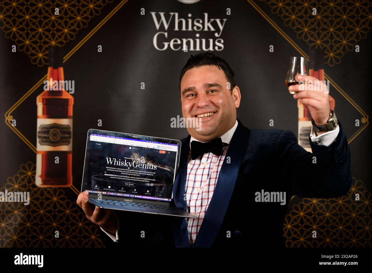 Whisky-Genie, Edinburgh Castle Murray Holdgate CEO Stockfoto
