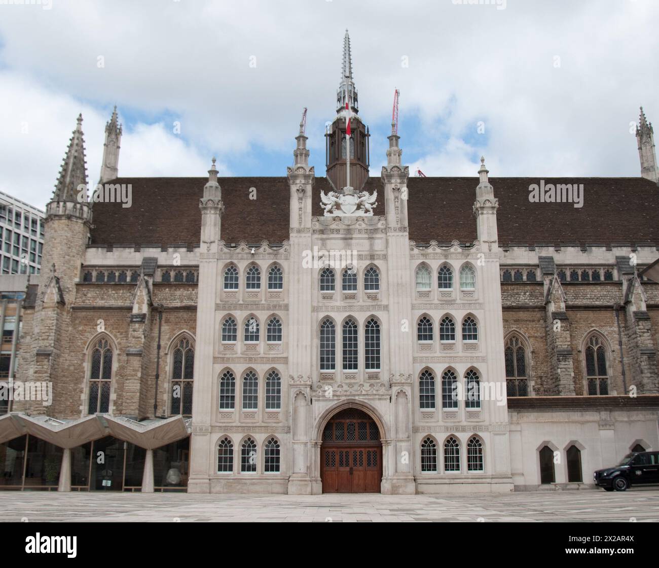 London Guilldhall, Basinghall Street, City of London, London, Großbritannien. Guildhall ist ein Gemeindegebäude im Moorgate-Viertel der City of London in Engla Stockfoto