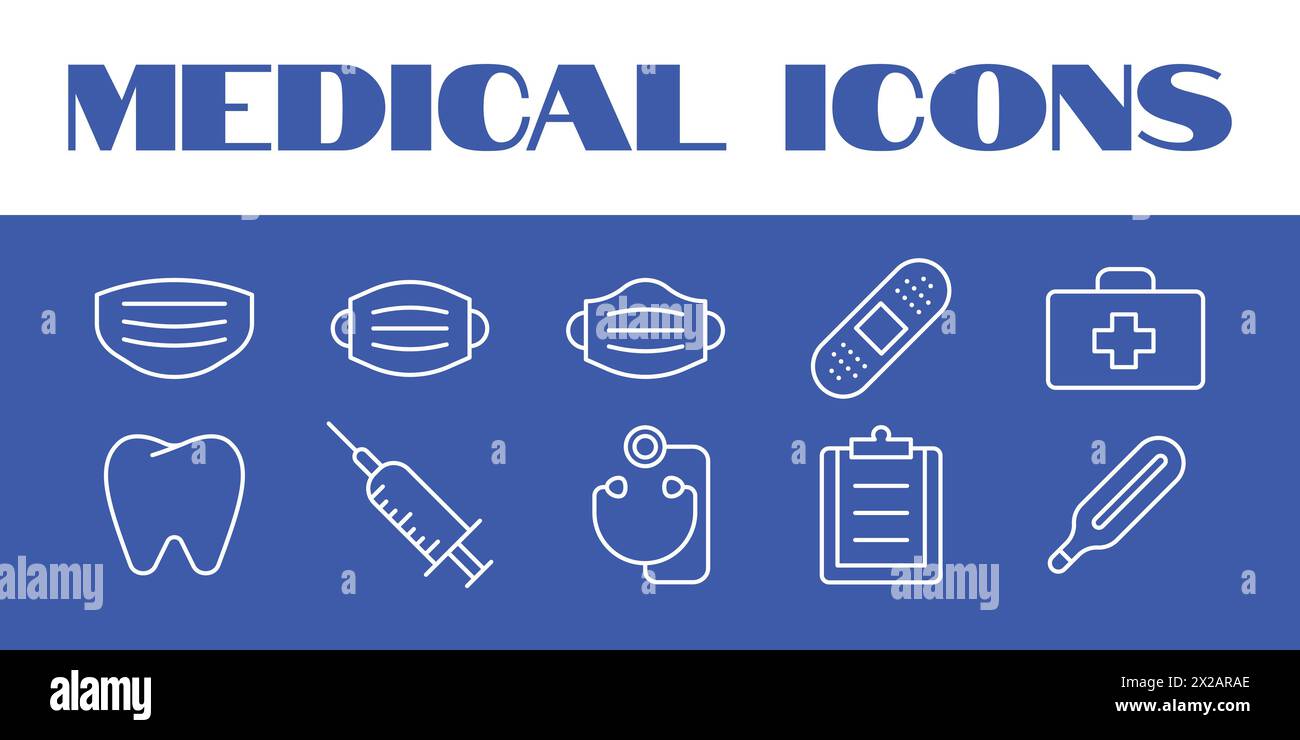 Healthcare Icons Vektor medizinische Illustration Vektor Icons Arzt Icons Set Stock Vektor