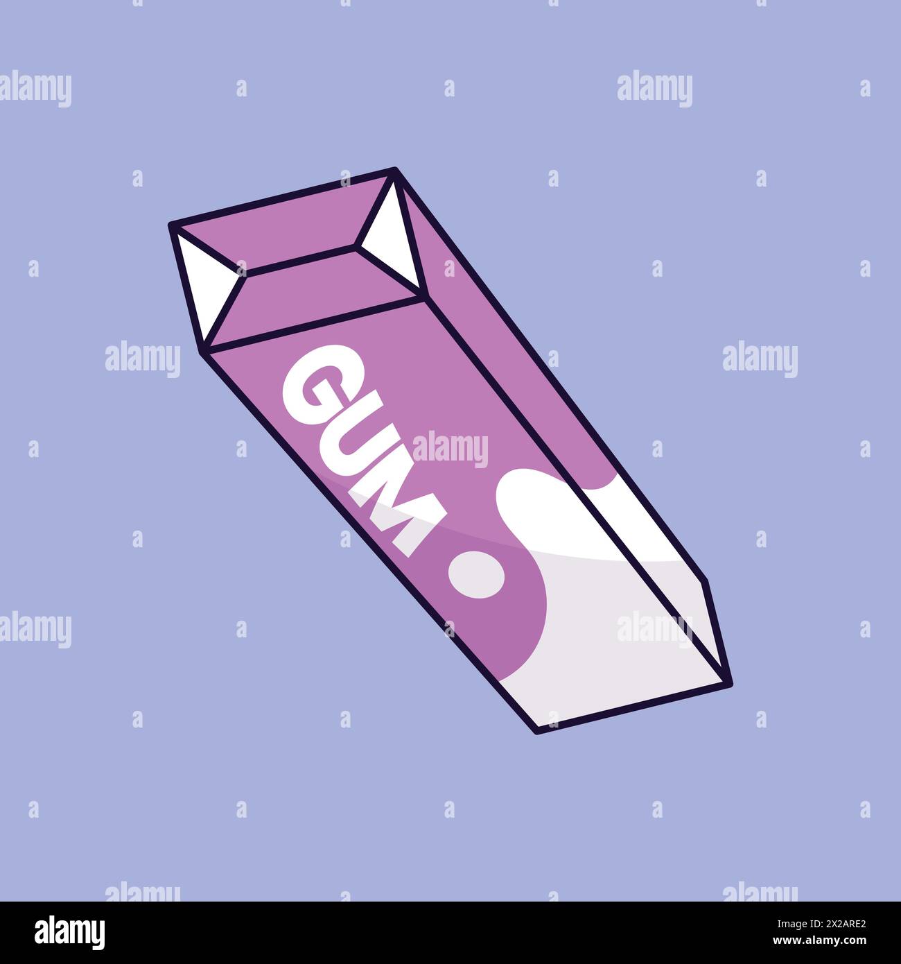 Bubble Gum Vector Illustration Symbol Kaugummi Symbol Vektor. Stock Vektor