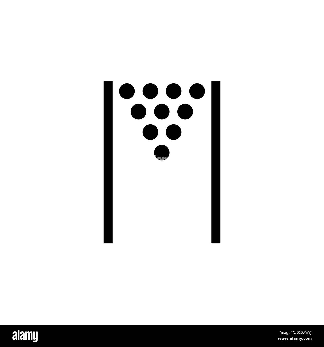 Billardkugeln Dreieck flache Vektorsymbol. Einfaches, ausgefülltes Symbol auf weißem Hintergrund. Billardbälle Dreieck-Design-Vorlage für Web und m Stock Vektor