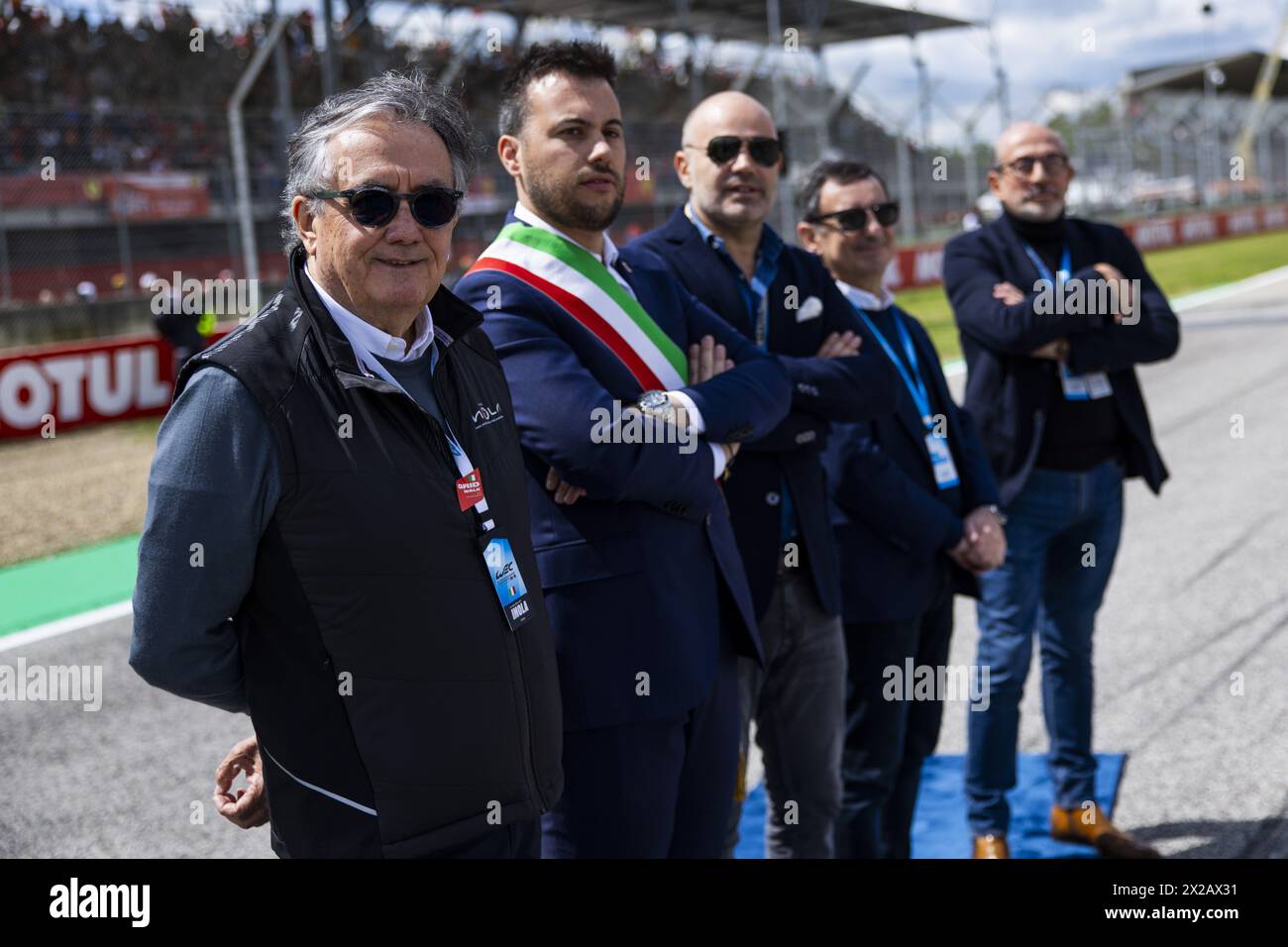 Illustration während der 6 Stunden von Imola 2024, 2. Runde der FIA-Langstrecken-Weltmeisterschaft 2024, vom 18. Bis 21. April 2024 auf dem Autodromo Internazionale Enzo e Dino Ferrari in Imola Stockfoto