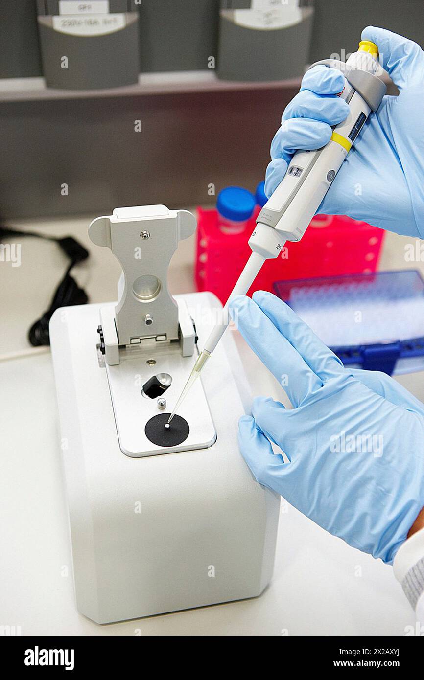 Dual-Mode-UV-Vis-Spektralphotometer Thermo Fisher Scientific NanoDrop 2000c Nanomaterials Labor CIC nanoGUNE, Nano Science Cooperative Research Stockfoto