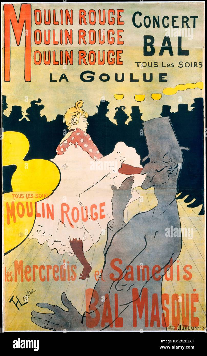 Moulin Rouge: La Goulue von Henri de Toulouse-Lautrec 1891 Stockfoto