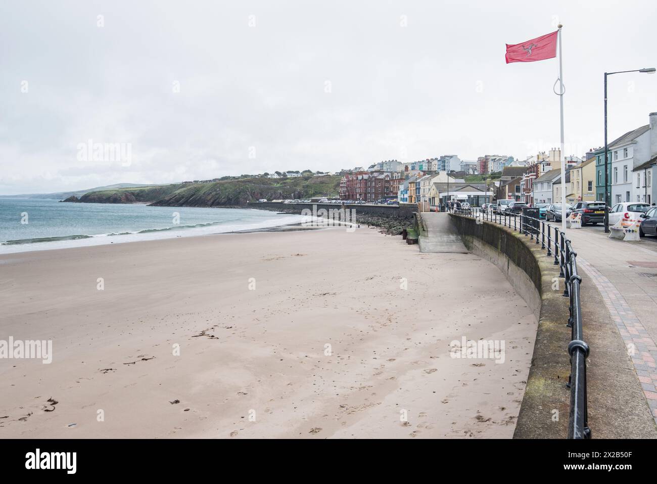 Sandstrände in Peel auf der isle of man Stockfoto