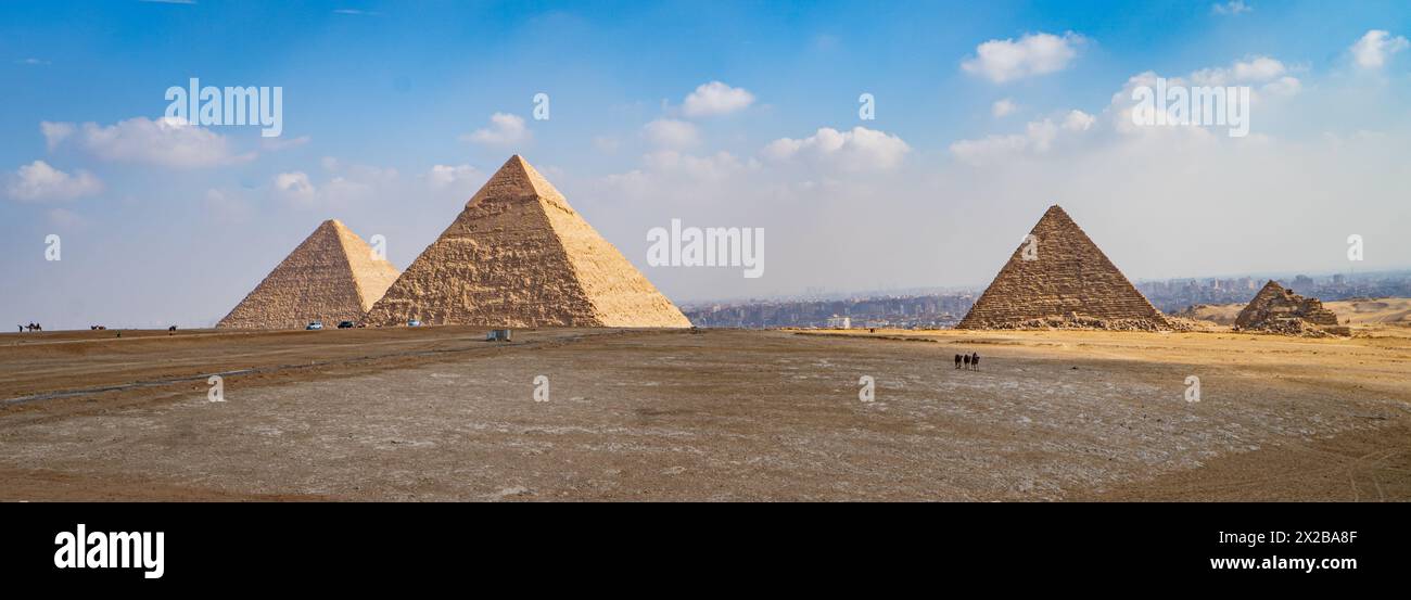 Die große Pyramide von Khufu auf dem Gizeh-Plateau in Ägypten Stockfoto