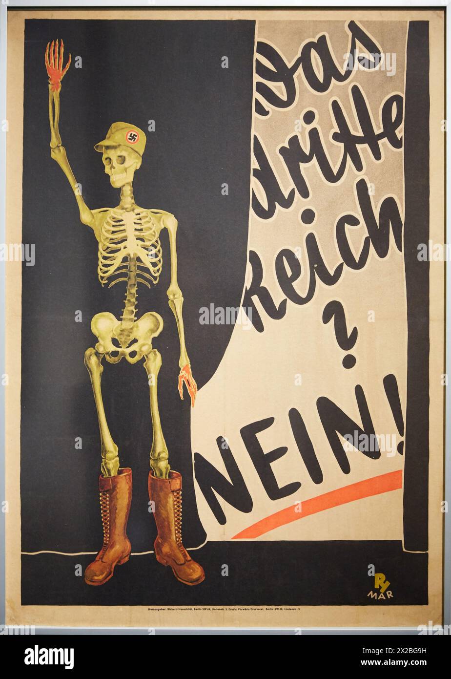 SPD-Plakat-Warnung gegen den Nationalsozialismus, Berlin 1932, Deutsches Historisches Museum, Berlin, Deutschland Stockfoto